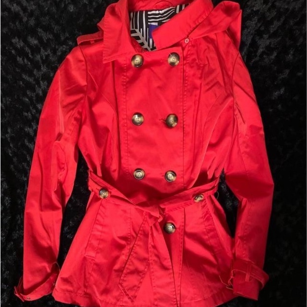 MADDEN GIRL JUNIORS RED PEACOAT SIZE SMALL
